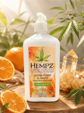 Hempz Citrine Crystal & Quartz Herbal Body Moisturizer 17oz NEW